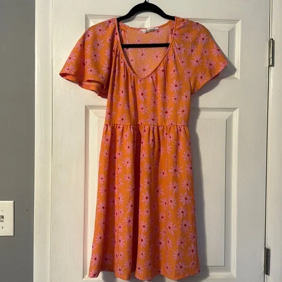 open lace back dress PRIMARK. Orange wrap dress size 36 – Hibuy market main image 1